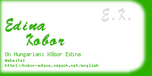 edina kobor business card